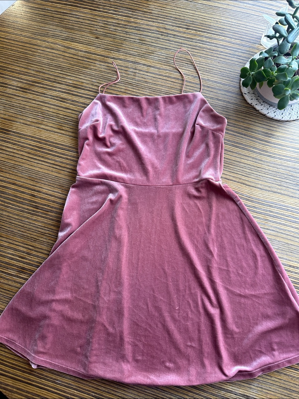 Urban Outfitters Mauve Velvet Slip Mini Dress